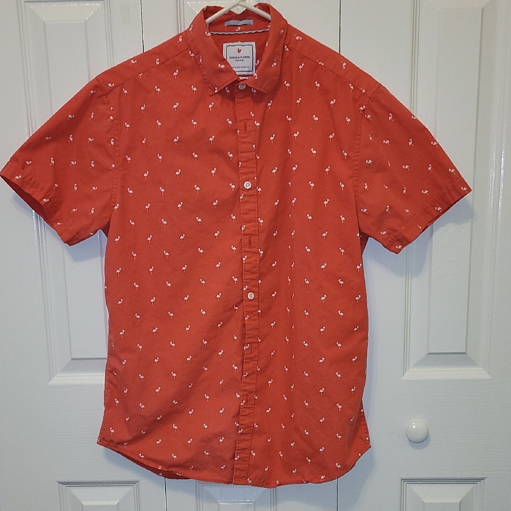 Men's Red Short Sleeve Shirt
